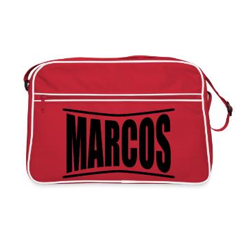 Marcos t-shirt t-shirt gift idea - Retro Bag - red/white - Front