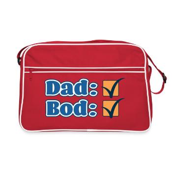 Approuvé par Dad Bod - Conception amusante pour la fête des pères - Sac Retro - rouge/blanc - Devant