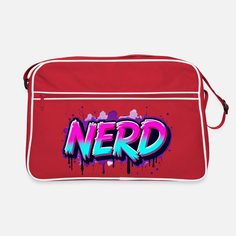 Nerd Néon Graffiti Étincelant Sac Retro