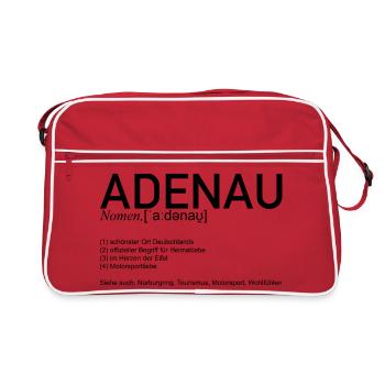 Adenau [Meaning] - Retro Bag - red/white - Front