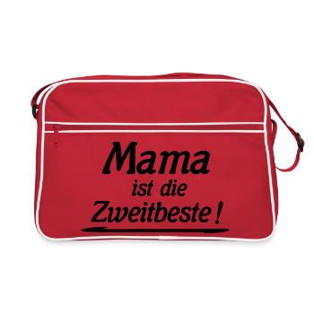 Mom is the second best - Retro Bag - red/white - Front