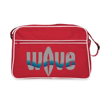 Sea Waves Surfer Design - Retro Bag - red/white - Front