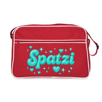 Spatzi / Y2K Design - Retro Tasche - Rot/Weiß - Vorne