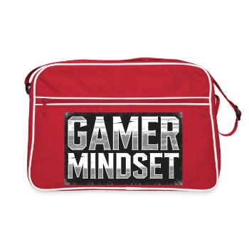 Gamer Mindset Typographie, Love Gaming - Sac Retro - rouge/blanc - Devant