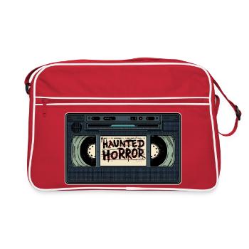 Cassette d’horreur hantée rétro - Sac Retro - rouge/blanc - Devant