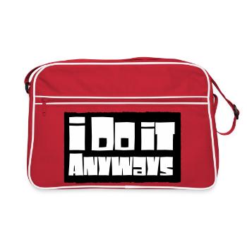 i do it anyways - Retro Tasche - Rot/Weiß - Vorne