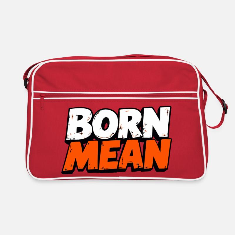Born Mean – Conception de texte vieilli Sac Retro