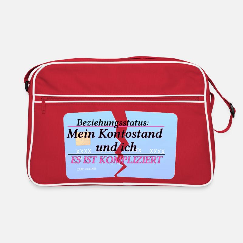 Solde de mon compte & moi – C’est compliqué - Sac Retro - rouge/blanc