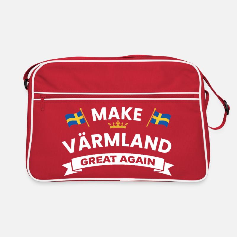 Värmland again – Patriotic emblem design Retro Bag