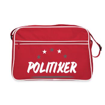 Politiker Beruf - Retro Tasche - Rot/Weiß - Vorne