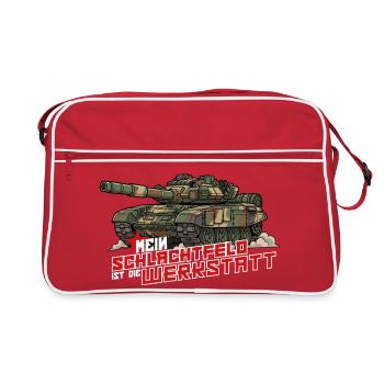 Panzer T-90 – Schlachtfeld Werkstatt - RCCX  - Retro Tasche - Rot/Weiß - Vorne