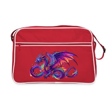 Dragon en couleur - Sac Retro - rouge/blanc - Devant