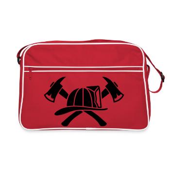 Casque de pompier Silhouette Aexte - Sac Retro - rouge/blanc - Devant