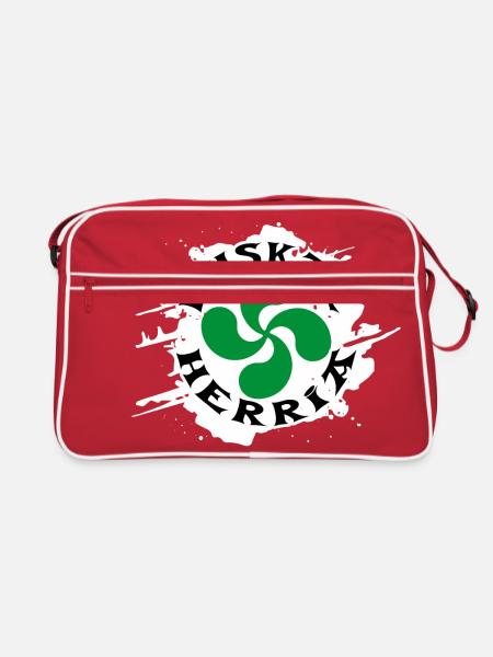 Croix Basque - Lauburu - Sac Retro - rouge/blanc