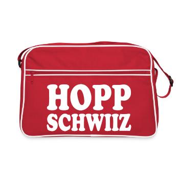 Hopp schwiiz - Sac Retro - rouge/blanc - Devant