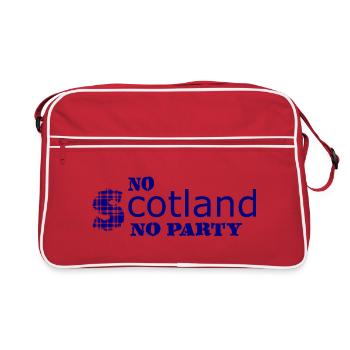 Blue Grunge Badge Typography - Retro Bag - red/white - Front