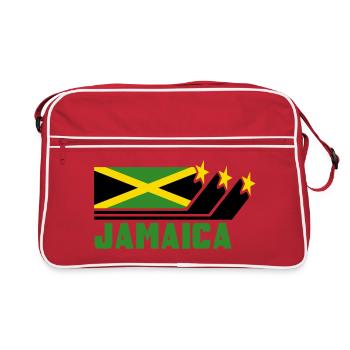 Jamaïque / Cadeau / Caraïbes / Reggae / Kingston - Sac Retro - rouge/blanc - Devant