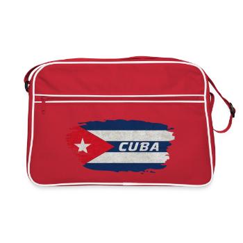 Cuba Drapeau / Caraïbe Cadeau - Sac Retro - rouge/blanc - Devant