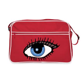 Eye - Eye - Sight - View - Retro Bag - red/white - Front