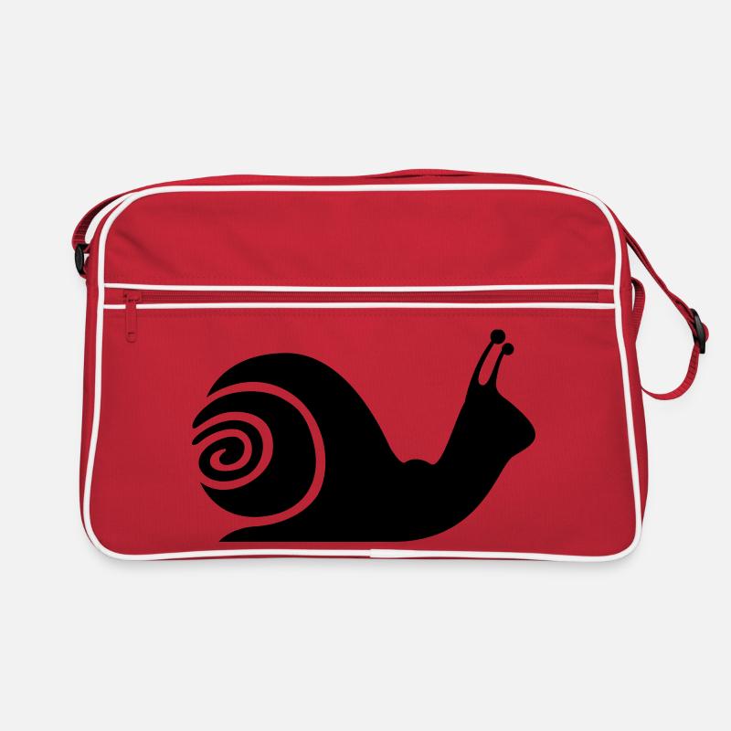 Schnecke - Retro Tasche - Rot/Weiß
