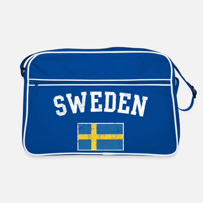 Schwedisches Flaggenbogen-Tee Retro Tasche