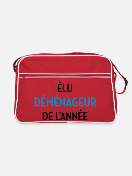 Déménageur / Déménagement / Déménager / Camion - Sac Retro - rouge/blanc - Devant