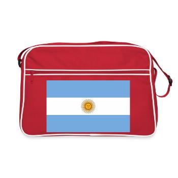 Autocollant drapeau de l'Argentine Aufkleber Argentinien - Sac Retro - rouge/blanc - Devant
