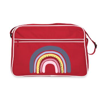 Rainbow pastel - Retro Bag - red/white - Front