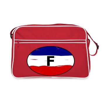 France bumper stickers - Retro Bag - red/white - Front