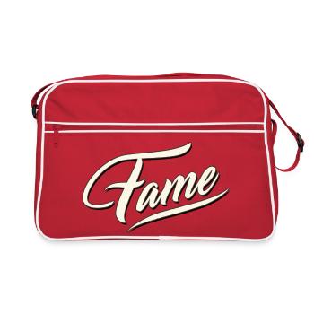 fame fameous famous popular winner known - Retro Bag - red/white - Front