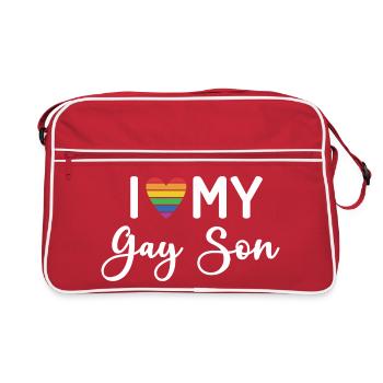 J’aime mon fils gay - Sac Retro - rouge/blanc - Devant