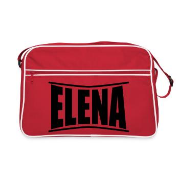 Idée cadeau t-shirt Elena - Sac Retro - rouge/blanc - Devant