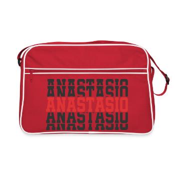 t-shirt Anastasio t-shirt gift stacked text - Retro Bag - red/white - Front