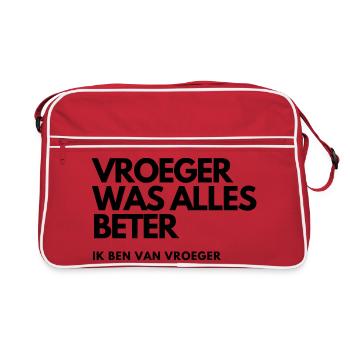 Everything used to be better # - Retro Bag - red/white - Front