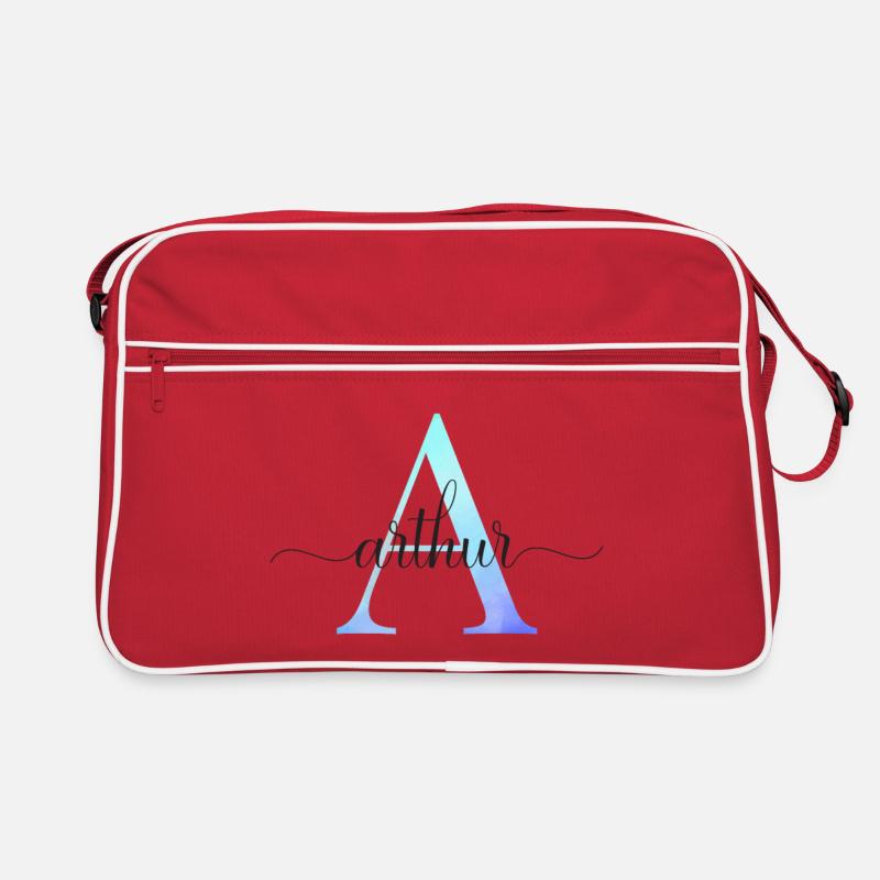 A| Monogramm | Name | Achim | Watercolor Retro Tasche
