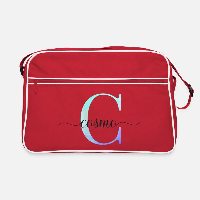C| Monogramm | Name | Cosmo| Watercolor Retro Tasche