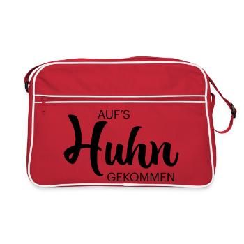 Coming to the Chicken Lettering - Retro Bag - red/white - Front