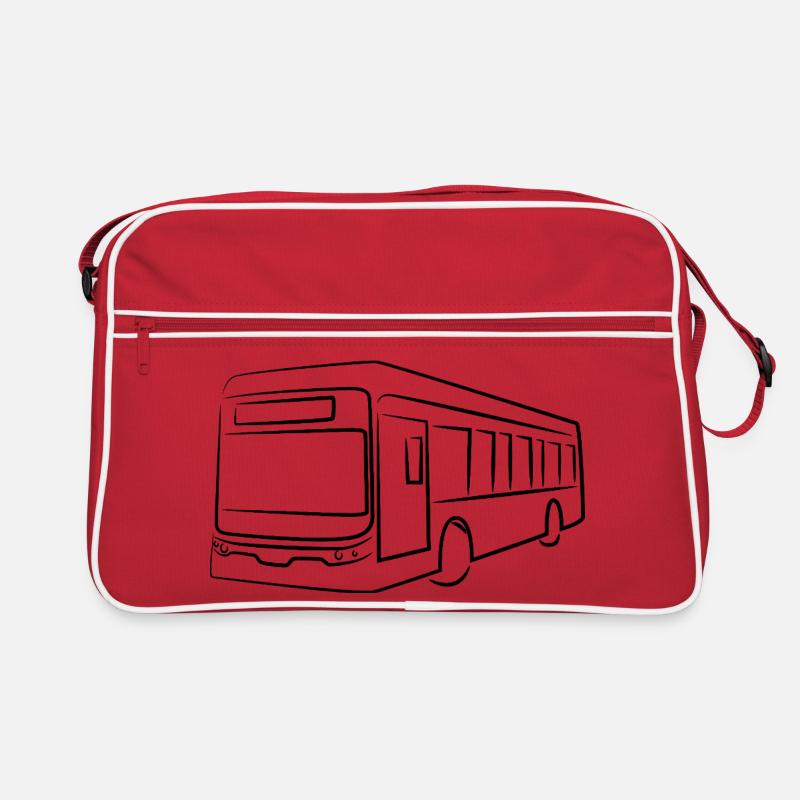 Bus Drawing Retro Bag