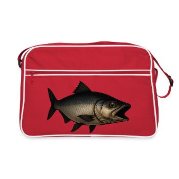 Detailed fish for anglers - Retro Bag - red/white - Front