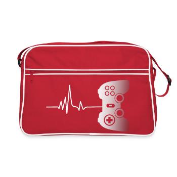 Gamer Jeu Vidéo Blueberry Vintage Gaming - Sac Retro - rouge/blanc - Devant