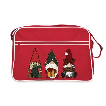 Wichtel  - Retro Tasche - Rot/Weiß - Vorne