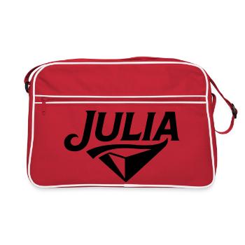 Julia - Name Design - Retro Bag - red/white - Front