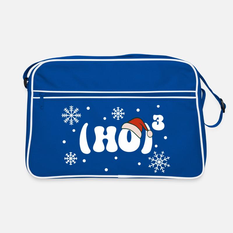 Ho Ho Ho - Santa Hat - Math - Christmas Retro Bag
