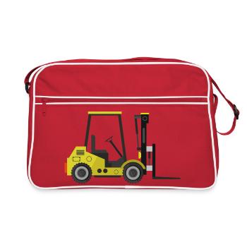 Gabelstapler - Retro Tasche - Rot/Weiß - Vorne