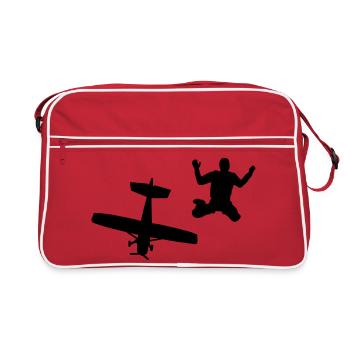 Skydiver - Retro Tasche - Rot/Weiß - Vorne