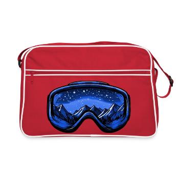 Ski goggles mountains - Retro Bag - red/white - Front
