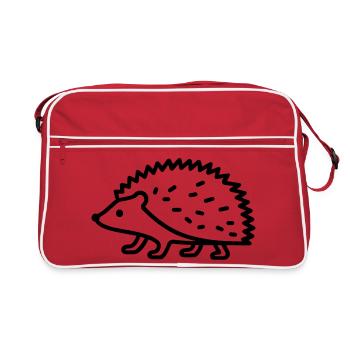 Igel - Retro Tasche - Rot/Weiß - Vorne
