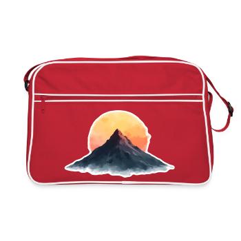 Mountain at sunset - Retro Bag - red/white - Front