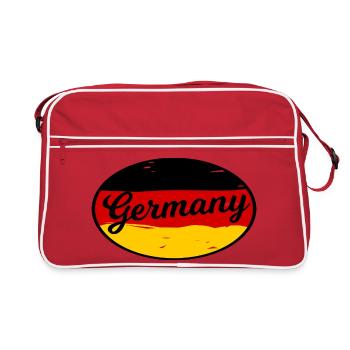 Germany Font Flag Wave Look - Retro Bag - red/white - Front