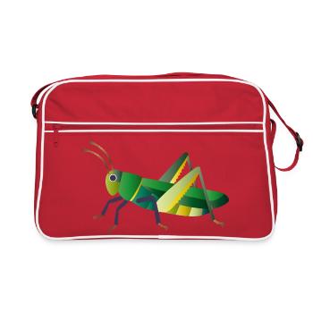 Style nature sauterelle verte - Sac Retro - rouge/blanc - Devant